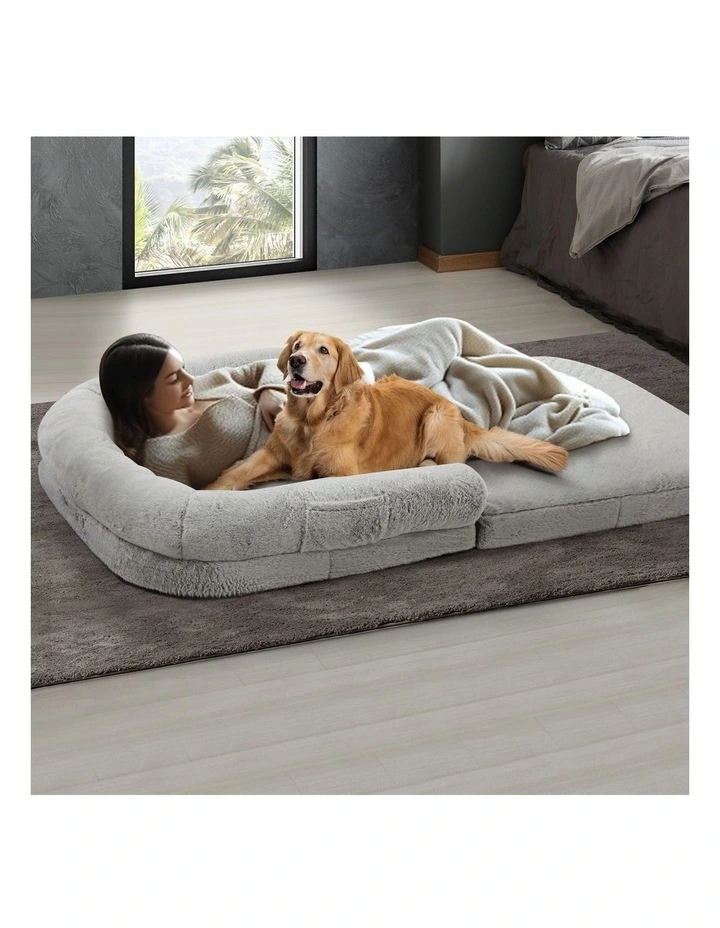Alopet Foldable Human Dog Bed Calming 180cm Pet Mattress Removable Extra Large image 4