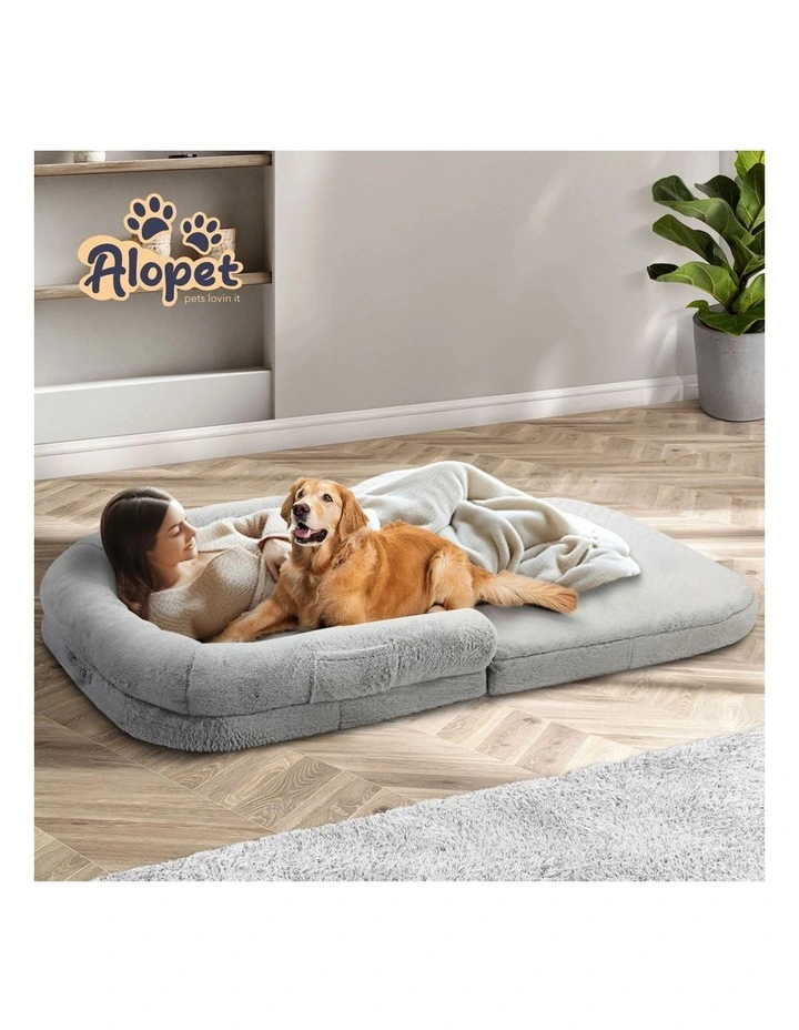 Alopet Foldable Human Dog Bed Calming 180cm Pet Mattress Removable Extra Large image 7