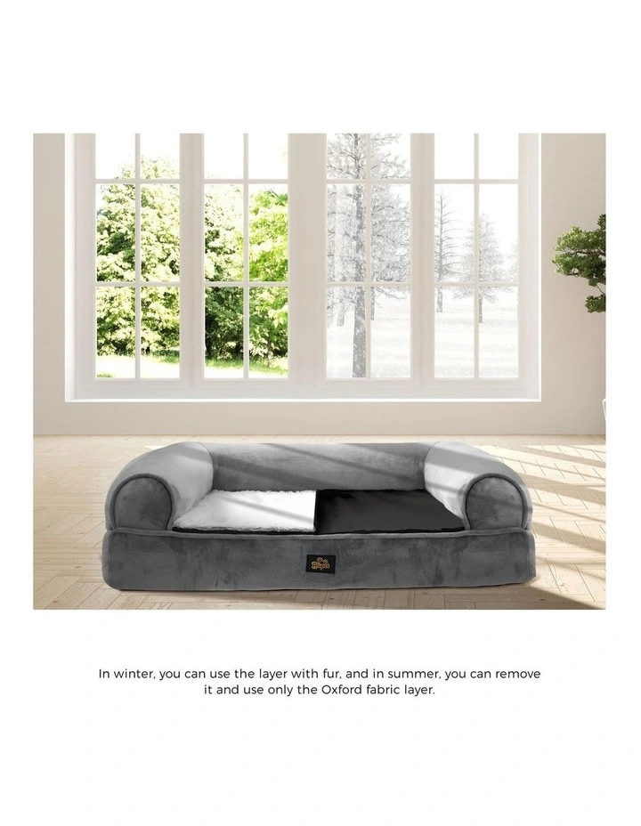 Alopet Orthopaedic Dog Bed Memory Foam Pet Calming Sofa Removable Cover Large image 6