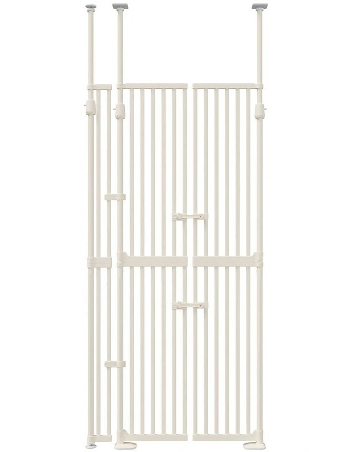 Alopet 190cm-264cm Retractable Safety Gate Pet Dog Cat Extra Tall Fence White image 2