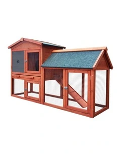 Alopet Rabbit Hutch Chicken Coop Bunny House Run Cage Wooden Outdoor Pet Hutch