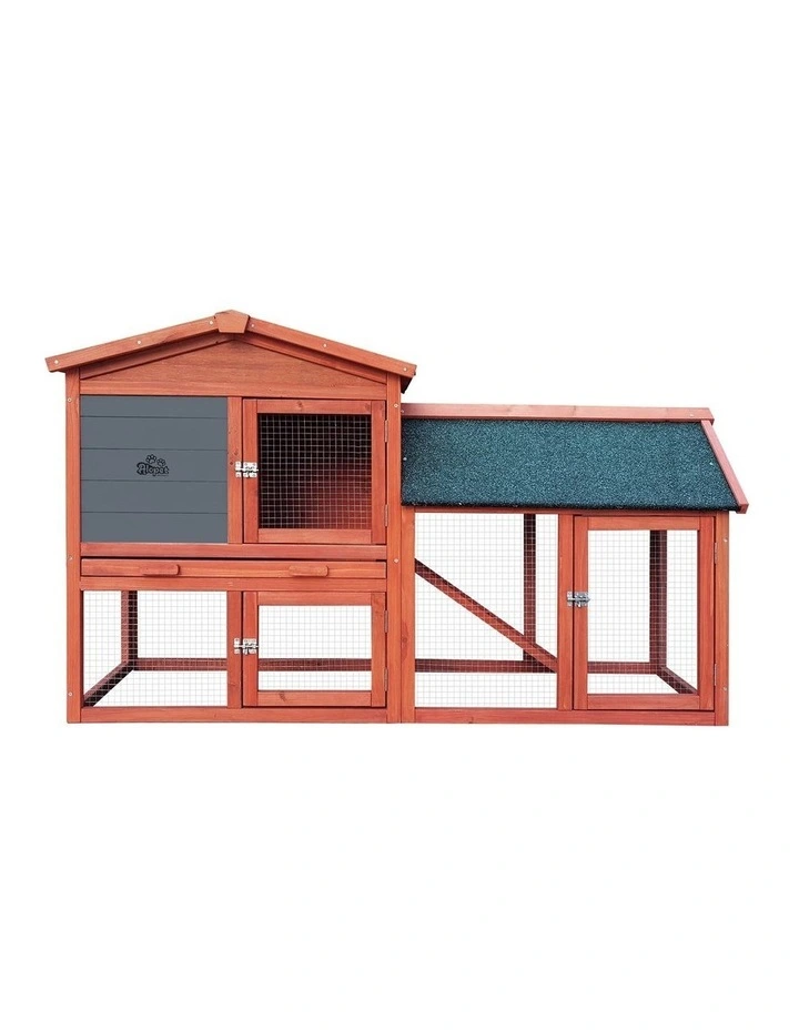 Alopet Rabbit Hutch Chicken Coop Bunny House Run Cage Wooden Outdoor Pet Hutch image 2