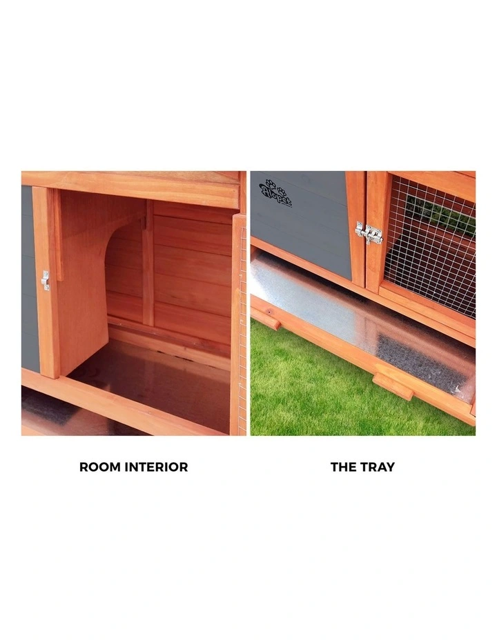Alopet Rabbit Hutch Chicken Coop Bunny House Run Cage Wooden Outdoor Pet Hutch image 6