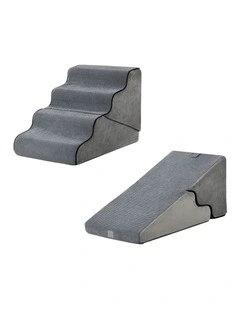 Alopet Pet Ramp Foam Dog Cover Stairs Washable Ladder For Bed Sofa Car 4 Steps