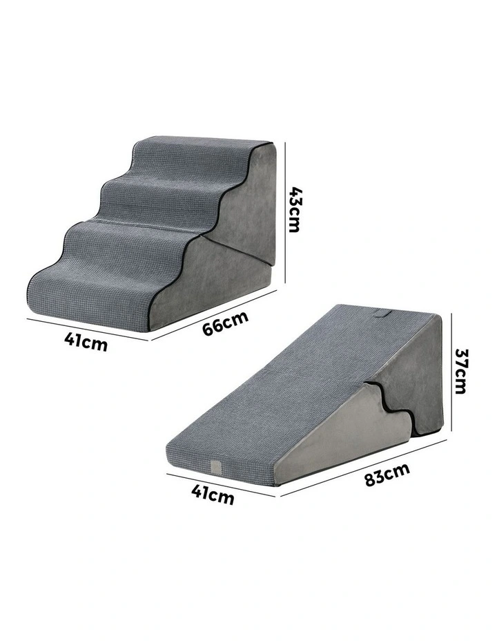 Alopet Pet Ramp Foam Dog Cover Stairs Washable Ladder For Bed Sofa Car 4 Steps image 3