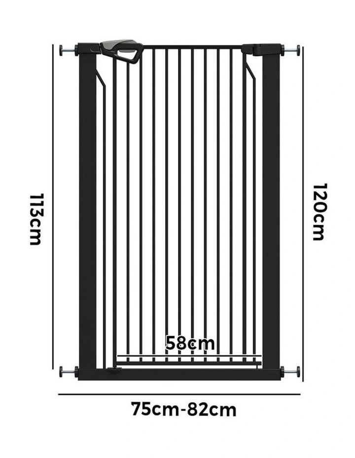 Alopet 120cm Retractable Safety Gate Pet Dog Cat Fence Guard Door Black image 3