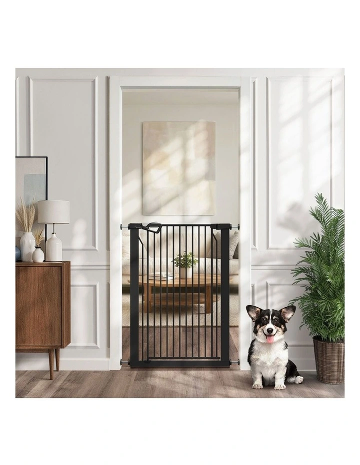 Alopet 120cm Retractable Safety Gate Pet Dog Cat Fence Guard Door Black image 4