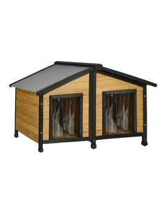Alopet Dog Kennel Outdoor Indoor Pet House Wooden Cage Puppy Cabin Crate Kennels