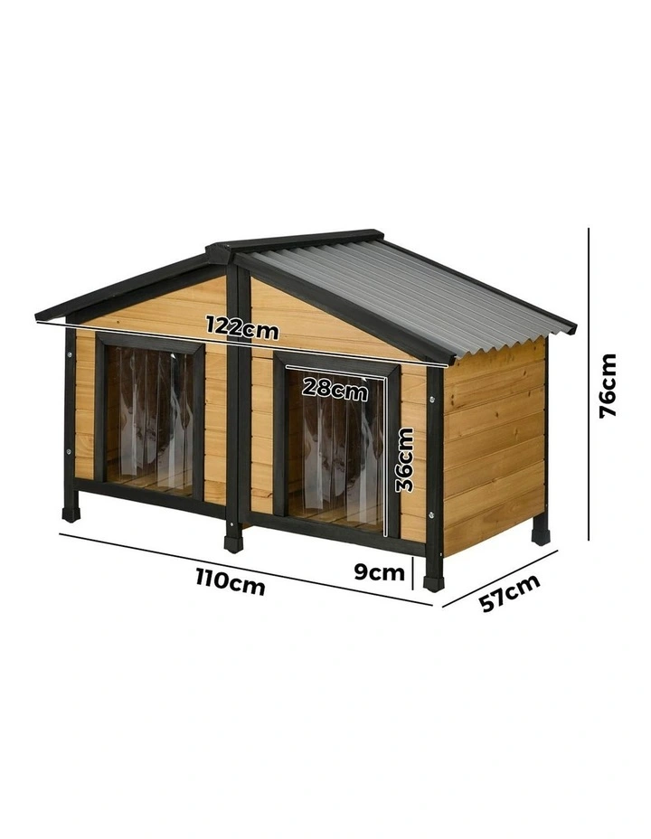 Alopet Dog Kennel Outdoor Indoor Pet House Wooden Cage Puppy Cabin Crate Kennels image 3
