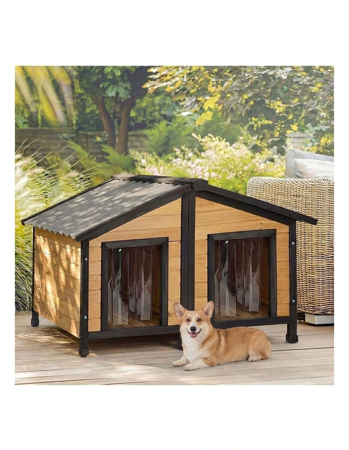 Alopet Dog Kennel Outdoor Indoor Pet House Wooden Cage Puppy Cabin Crate Kennels image 4