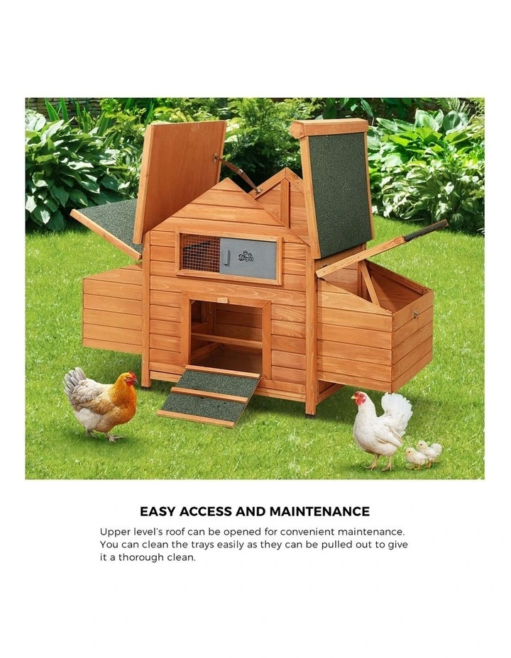 Alopet Chicken Coop Rabbit Hutch Large House Run Cage Wooden Outdoor Pet Hutch image 6