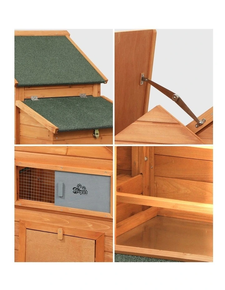Alopet Chicken Coop Rabbit Hutch Large House Run Cage Wooden Outdoor Pet Hutch image 7