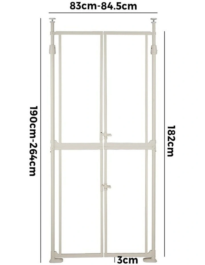 Alopet 190-264cm Extra Tall Cat Gate Retractable Safety Gate Pet Dog Invisible image 3