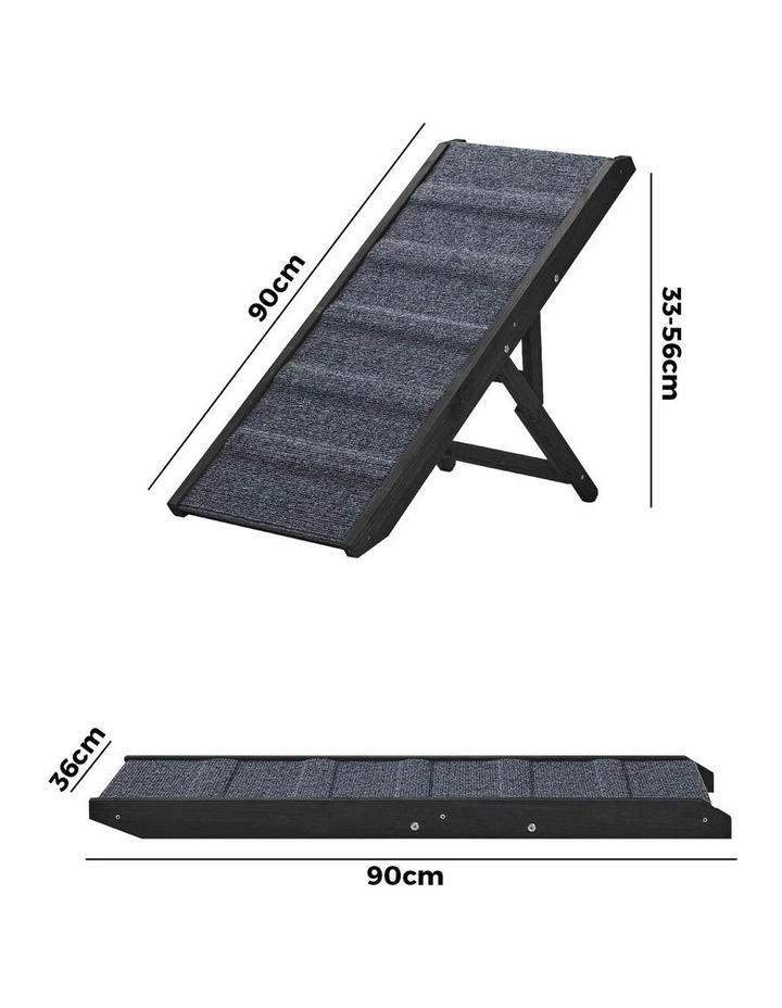 Alopet Dog Pet Ramp Adjustable Height Dogs Stairs Bed Sofa Car Foldable 90cm image 3