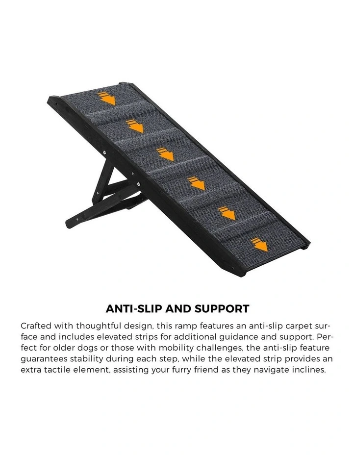 Alopet Dog Pet Ramp Adjustable Height Dogs Stairs Bed Sofa Car Foldable 90cm image 7
