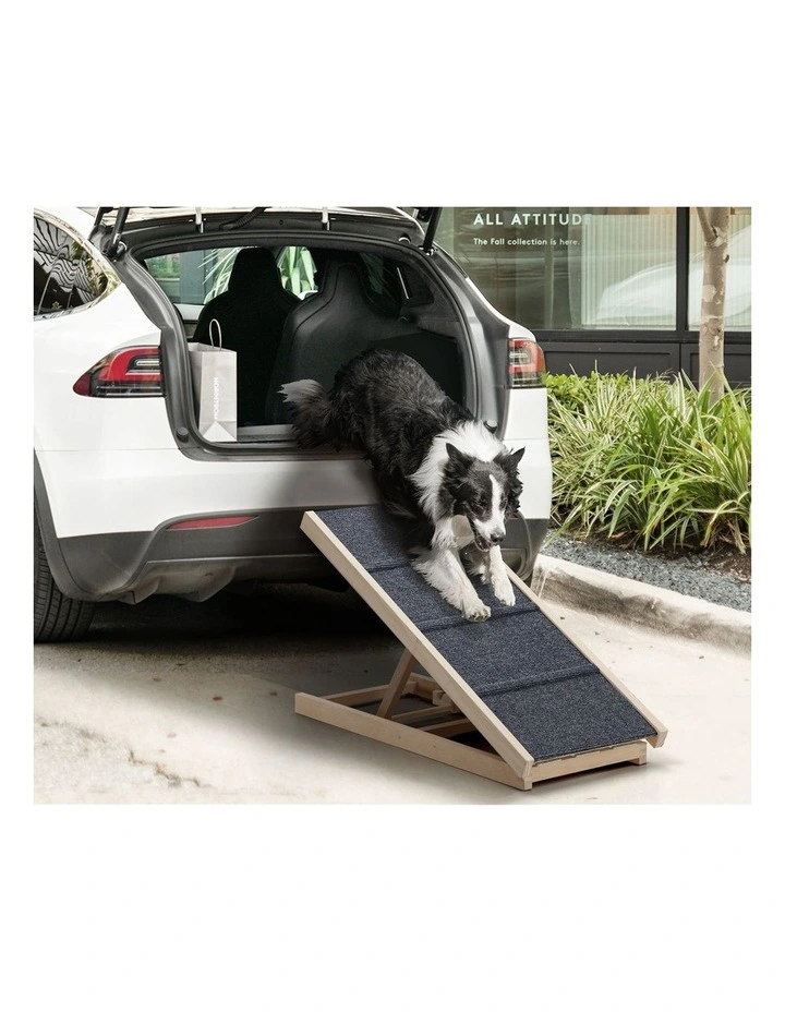 Alopet Dog Pet Ramp Adjustable Height Stairs Bed Sofa Car Foldable 70cm image 5