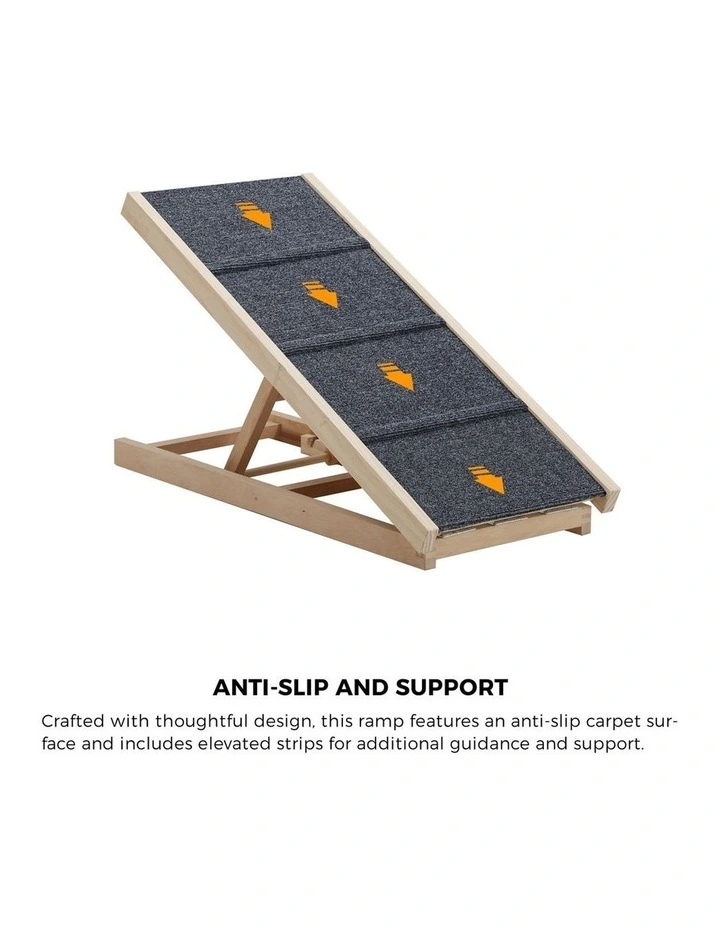 Alopet Dog Pet Ramp Adjustable Height Stairs Bed Sofa Car Foldable 70cm image 7
