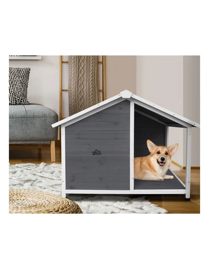 Alopet Dog Kennel Kennels House Outdoor Pet Wooden Large Cage Cabin Box Awning image 6