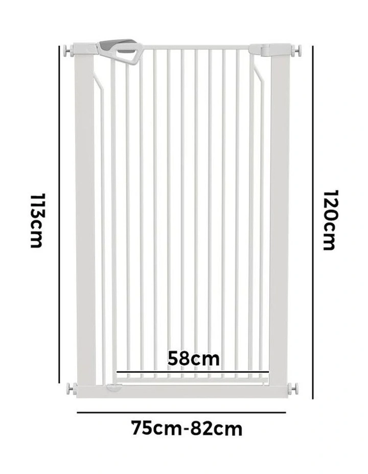 Alopet 120cm Retractable Safety Gate Pet Dog Cat Fence Guard Door White image 3