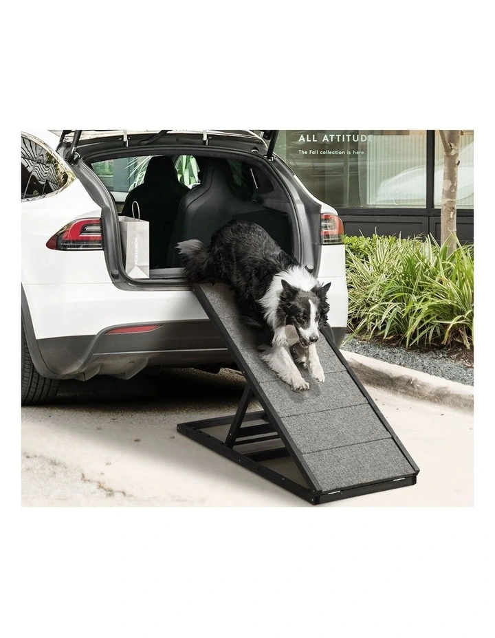 Alopet Dog Pet Ramp Adjustable Height Dogs Stairs Bed Sofa Car Foldable 100cm image 5