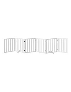 Alopet Wooden Pet Gate Dog Fence Safety Stair Barrier Security Door 6 Panels