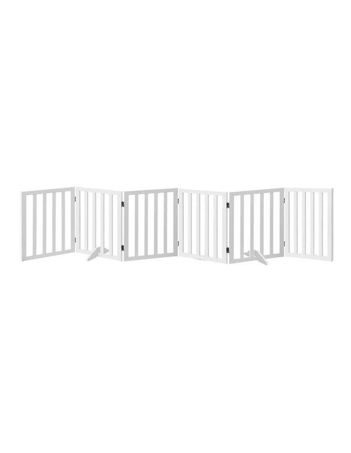 Alopet Wooden Pet Gate Dog Fence Safety Stair Barrier Security Door 6 Panels image 2