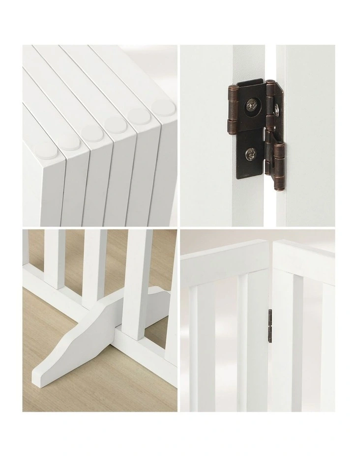 Alopet Wooden Pet Gate Dog Fence Safety Stair Barrier Security Door 6 Panels image 6