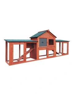 Alopet Rabbit Hutch Chicken Coop Bunny House Run Cage Wooden Outdoor Pet Hutch