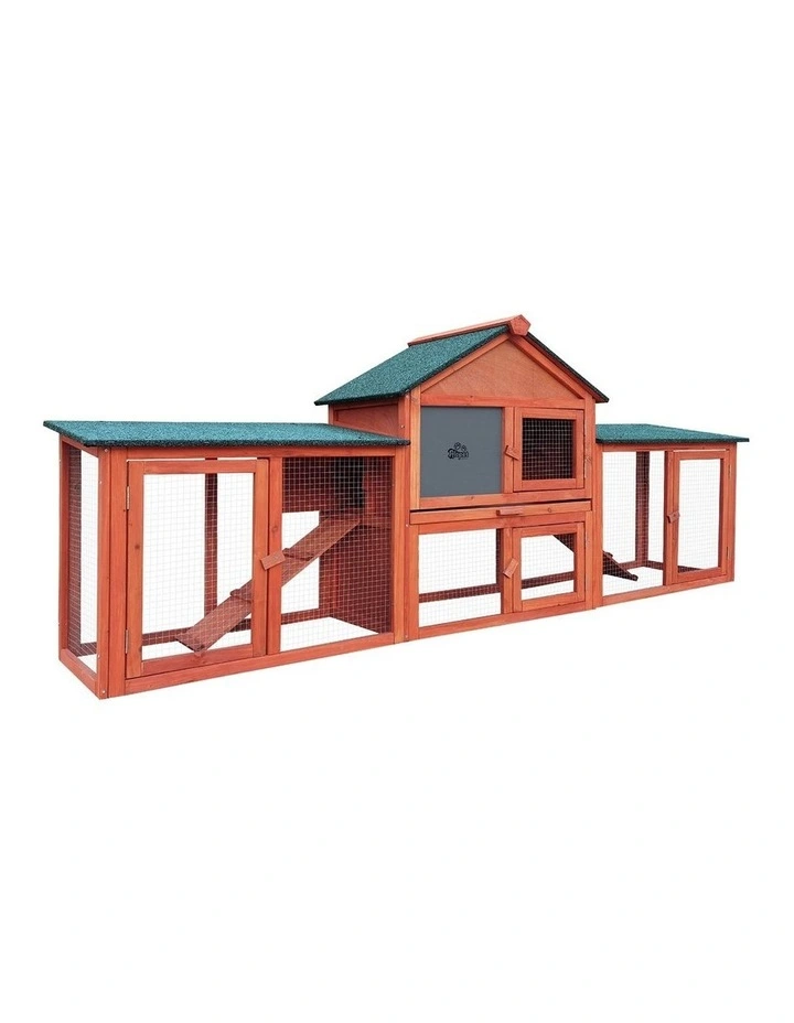 Alopet Rabbit Hutch Chicken Coop Bunny House Run Cage Wooden Outdoor Pet Hutch image 1