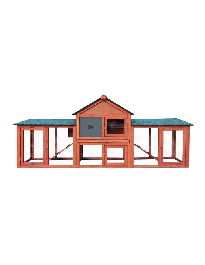 Alopet Rabbit Hutch Chicken Coop Bunny House Run Cage Wooden Outdoor Pet Hutch image 2