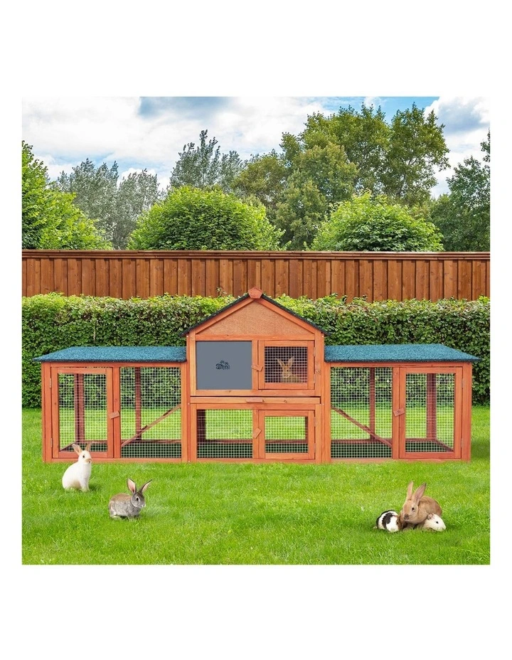 Alopet Rabbit Hutch Chicken Coop Bunny House Run Cage Wooden Outdoor Pet Hutch image 5