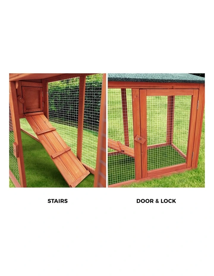 Alopet Rabbit Hutch Chicken Coop Bunny House Run Cage Wooden Outdoor Pet Hutch image 7
