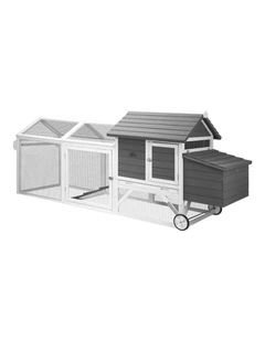 Alopet Chicken Coop Rabbit Hutch Extra Large Wooden House Run Hatch Box w/Wheels
