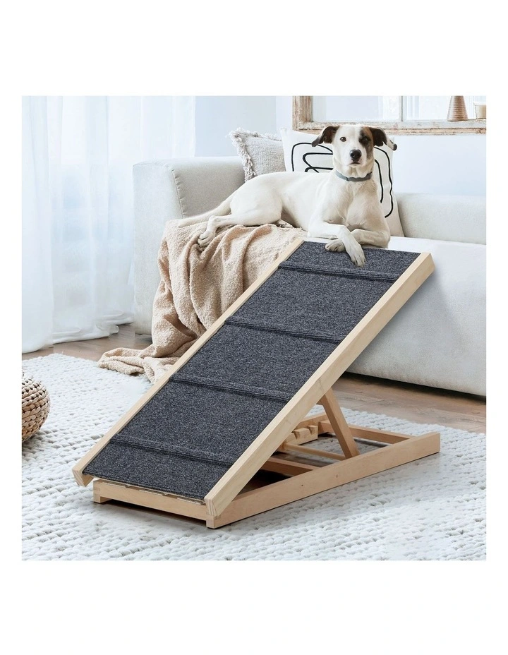 Alopet Dog Pet Ramp Adjustable Height Stairs Bed Sofa Car Foldable 100cm image 4