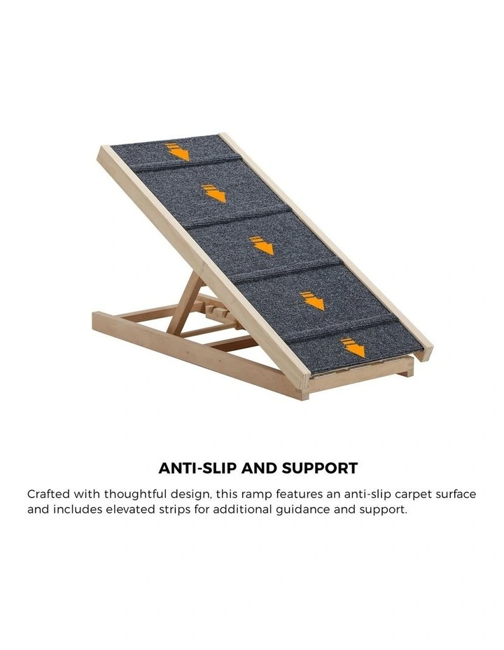 Alopet Dog Pet Ramp Adjustable Height Stairs Bed Sofa Car Foldable 100cm image 7