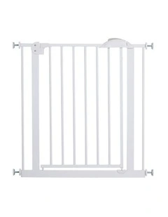 Alopet 78cm Retractable Safety Gate Pet Dog Cat Fence Guard Door White