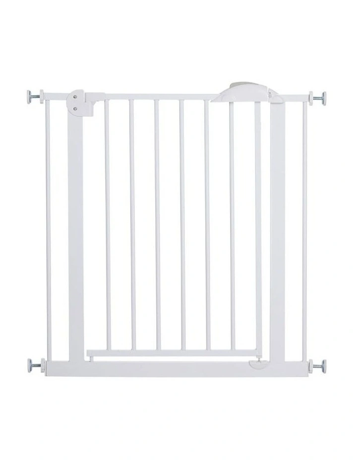 Alopet 78cm Retractable Safety Gate Pet Dog Cat Fence Guard Door White image 1