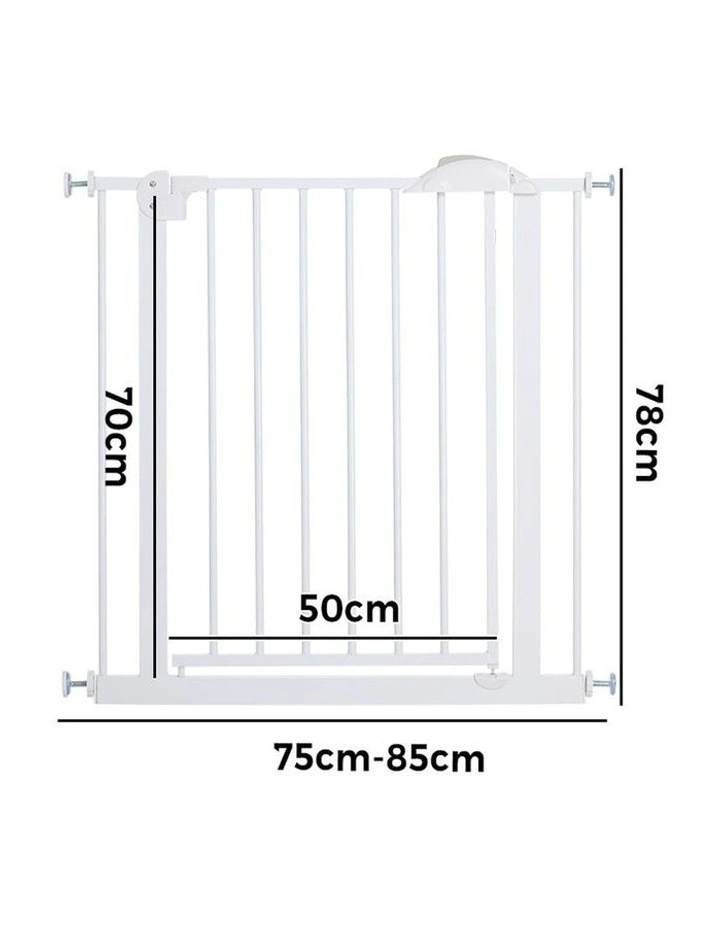 Alopet 78cm Retractable Safety Gate Pet Dog Cat Fence Guard Door White image 3