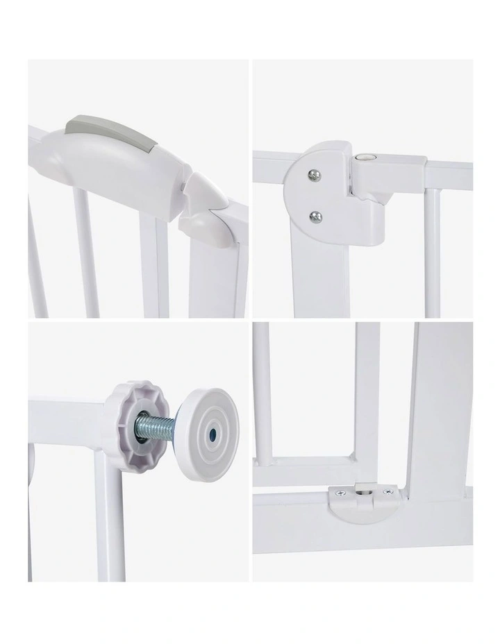 Alopet 78cm Retractable Safety Gate Pet Dog Cat Fence Guard Door White image 6