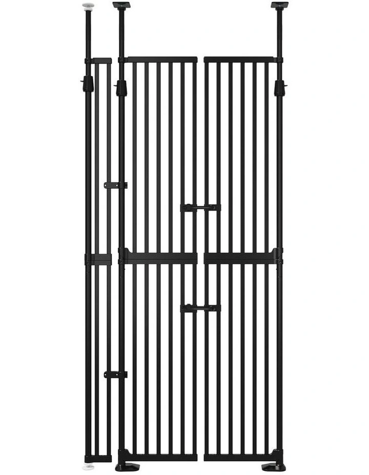 Alopet 190cm-264cm Retractable Safety Gate Pet Dog Cat Extra Tall Fence Black image 1