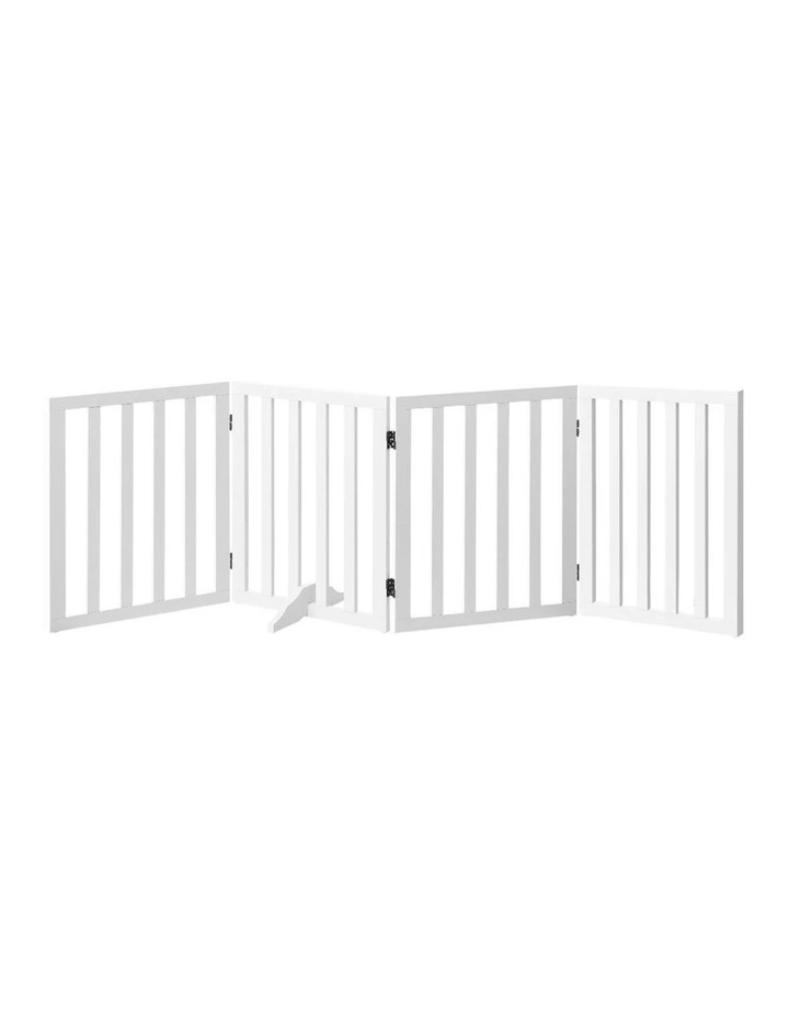 Alopet Wooden Pet Gate Dog Fence Safety Stair Barrier Security Door 4 Panels image 2