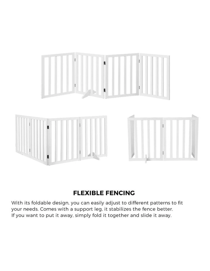 Alopet Wooden Pet Gate Dog Fence Safety Stair Barrier Security Door 4 Panels image 6