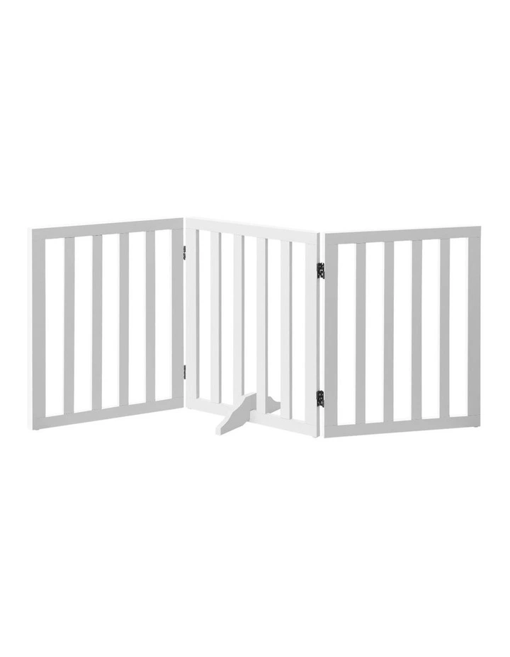 Alopet Wooden Pet Gate Dog Fence Safety Stair Barrier Security Door 3 Panels image 1