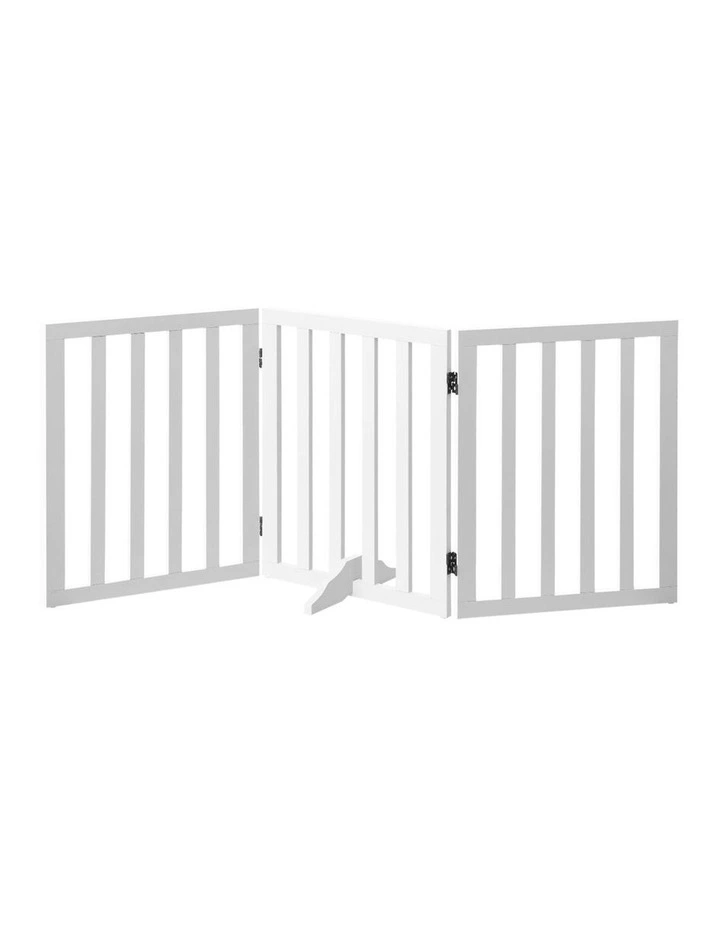 Alopet Wooden Pet Gate Dog Fence Safety Stair Barrier Security Door 3 Panels image 2