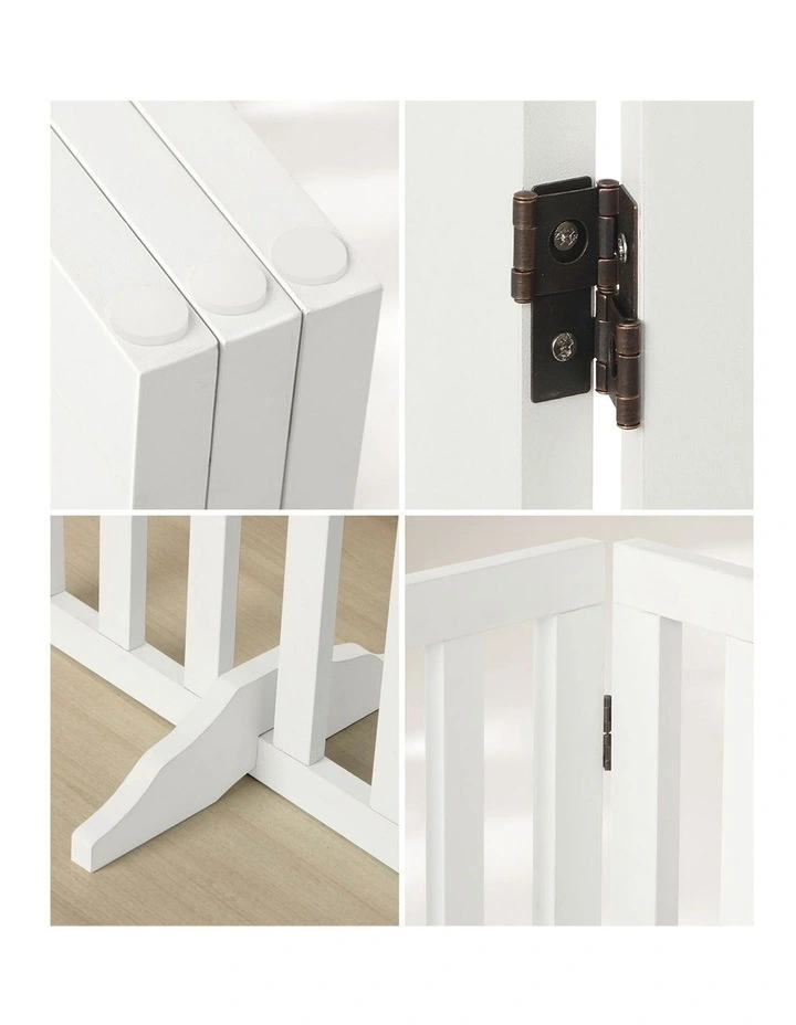 Alopet Wooden Pet Gate Dog Fence Safety Stair Barrier Security Door 3 Panels image 6