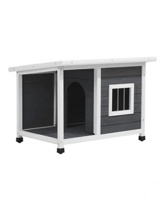 Alopet Dog Kennel House Outdoor Pet Wooden Cage Kennels Indoor Cabin Box Awning