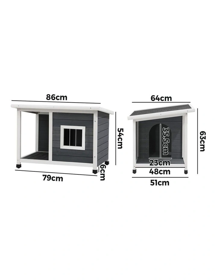 Alopet Dog Kennel House Outdoor Pet Wooden Cage Kennels Indoor Cabin Box Awning image 3
