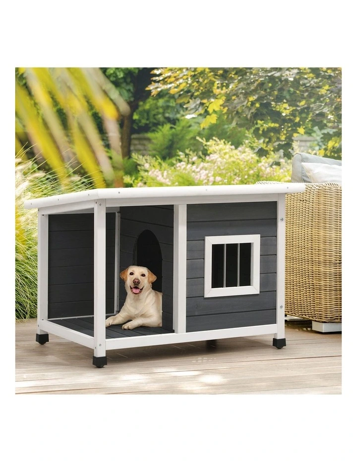 Alopet Dog Kennel House Outdoor Pet Wooden Cage Kennels Indoor Cabin Box Awning image 4