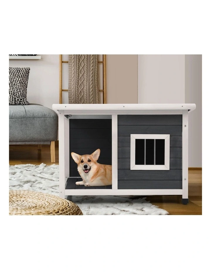 Alopet Dog Kennel House Outdoor Pet Wooden Cage Kennels Indoor Cabin Box Awning image 5