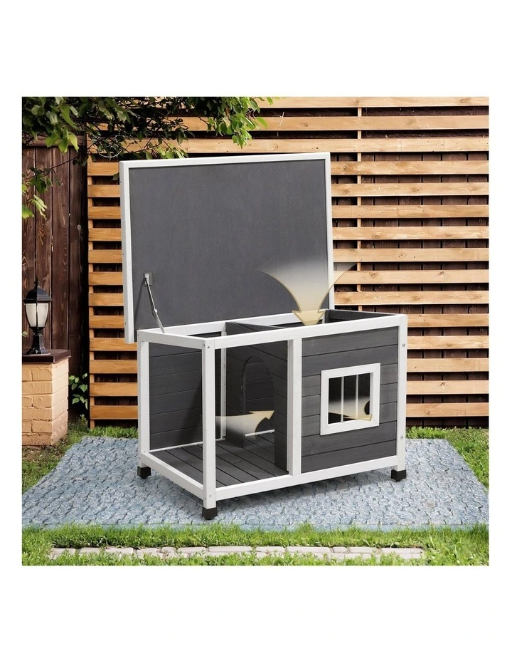 Alopet Dog Kennel House Outdoor Pet Wooden Cage Kennels Indoor Cabin Box Awning image 6